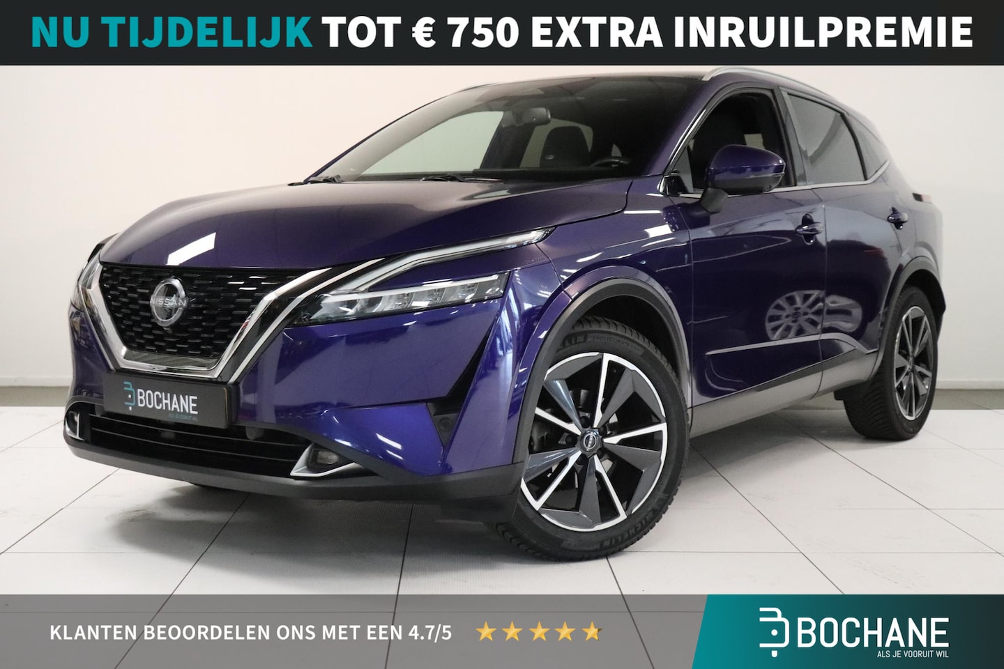 Nissan Qashqai - 1.3 MHEV Xtronic Business Executive | 360 Camera | Leder bekleding | Matrix LED | Panorama - AutoWereld.nl
