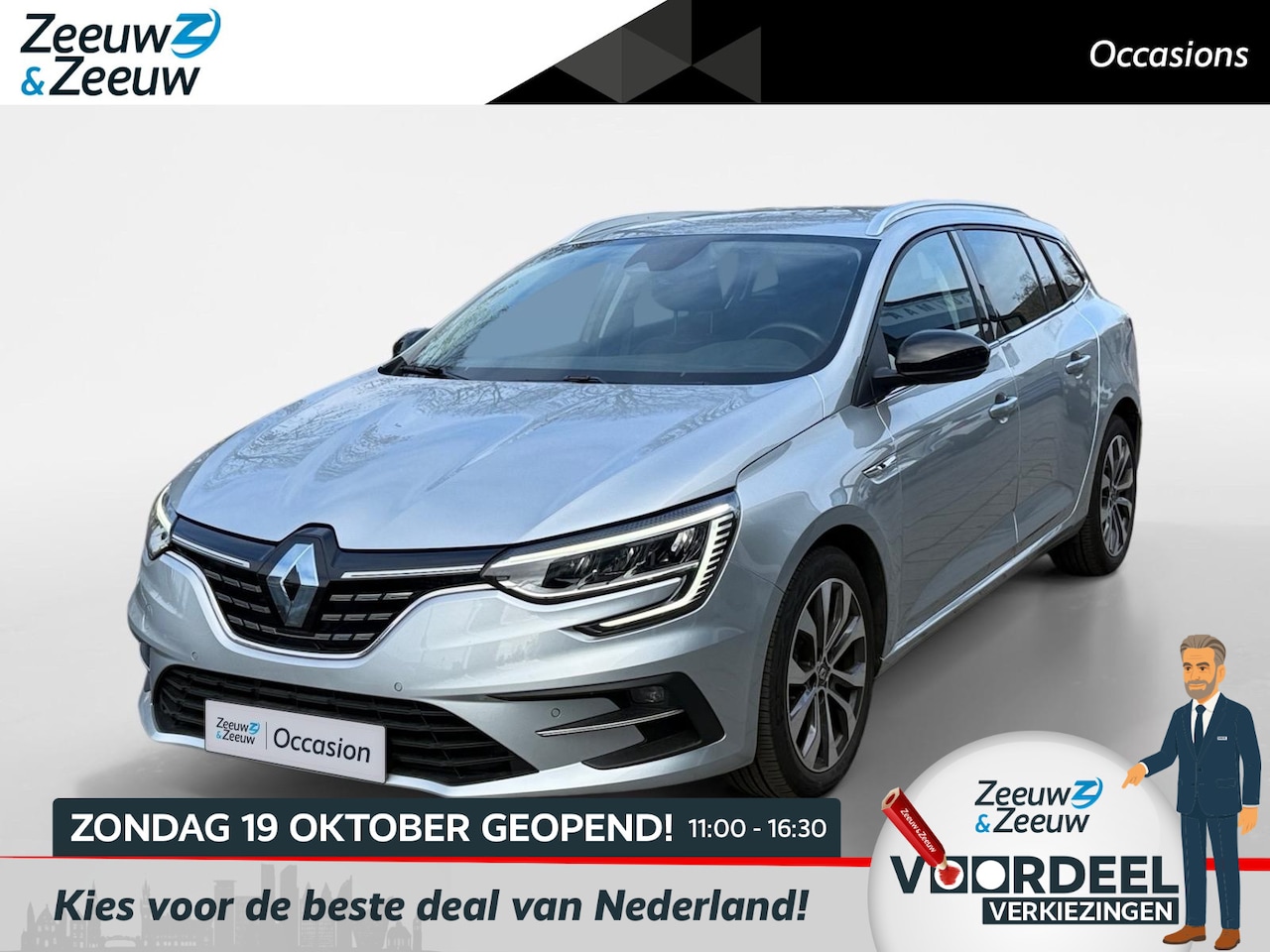 Renault Mégane Estate - 1.3 TCe 140 Techno AIRCO NAVIGATIE APPLE CARPLAY/ANDROID AUTO STOEL VERWARMING CRUISE CONT - AutoWereld.nl