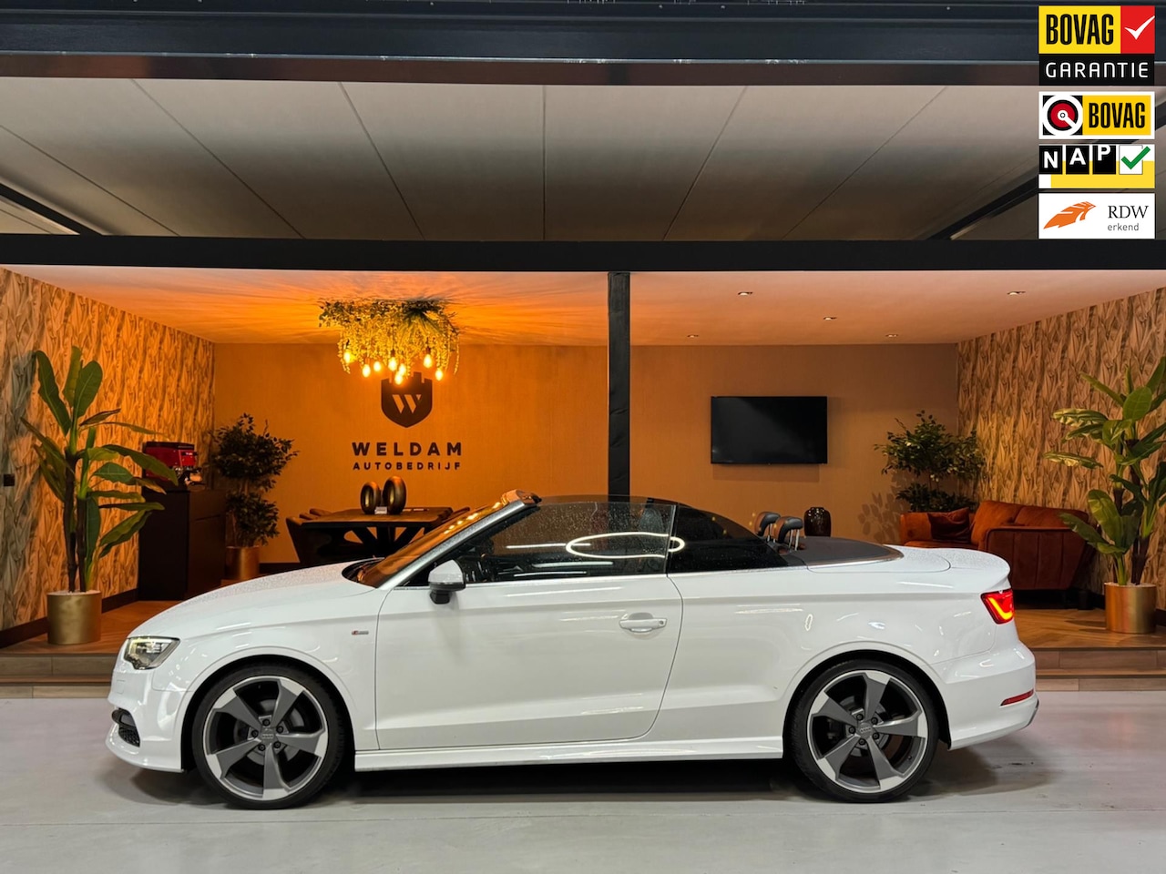 Audi A3 Cabriolet - 1.4 TFSI CoD Ambition Sport Edition NAP Garantie NekVW StoelVW Leder Cruise Navi Clima Led - AutoWereld.nl