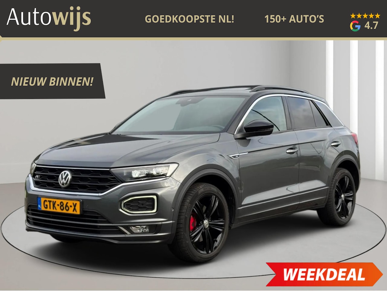 Volkswagen T-Roc - 2.0 TSI 4Motion Sport Business R|Pano|Beats|3x R-LINE|190PK|Trekhaak - AutoWereld.nl