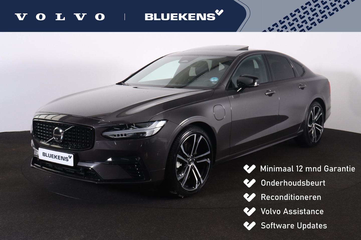 Volvo S90 - T8 AWD Plus Dark - LONG RANGE - Luchtvering - Panorama/schuifdak - IntelliSafe Assist & Su - AutoWereld.nl