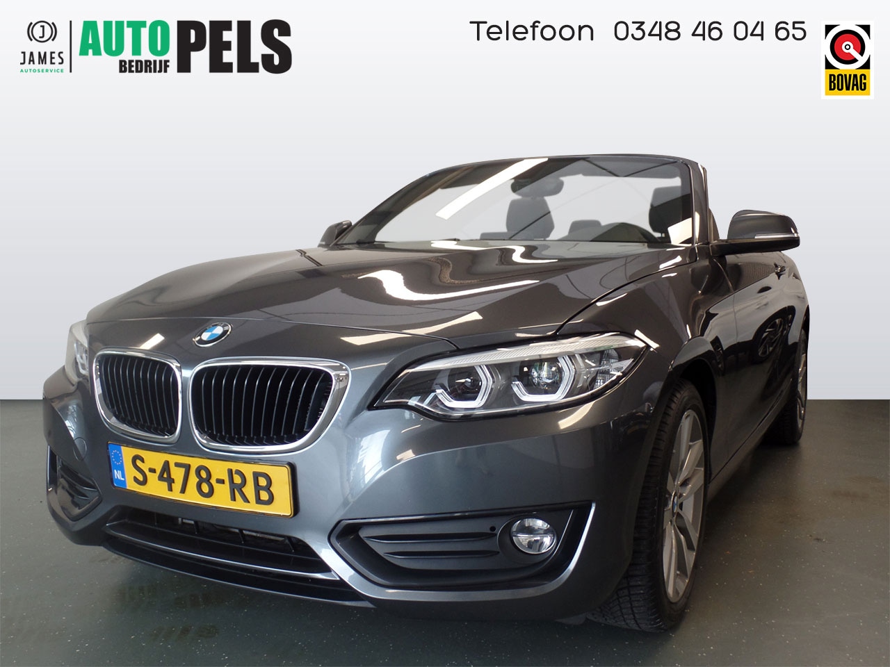 BMW 2-serie Cabrio - 218i High Executive Xenon, Leder, Stoelverwarming, Cruise controle, Elek kap, Lm velgen 17 - AutoWereld.nl