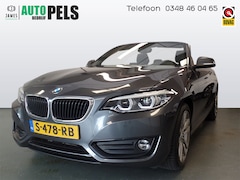 BMW 2-serie Cabrio - 218i High Executive Xenon, Leder, Stoelverwarming, Cruise controle, Elek kap, Lm velgen 17