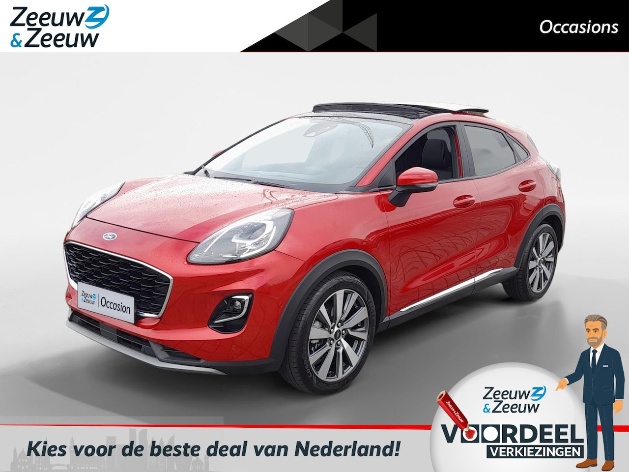 Ford Puma - 1.0 EcoBoost Hybrid Titanium X First Edition 1e Eigenaar | Trekhaak | Bovag garantie | NAP - AutoWereld.nl