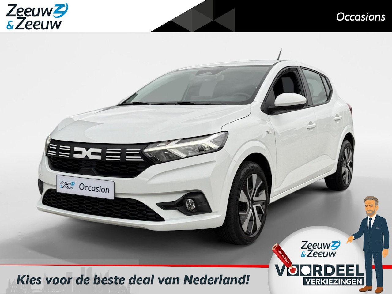 Dacia Sandero - 90PK TCe Expression | Navi | Airco | Parkeersensoren | Cruise Control | Apple CarPlay/Andr - AutoWereld.nl