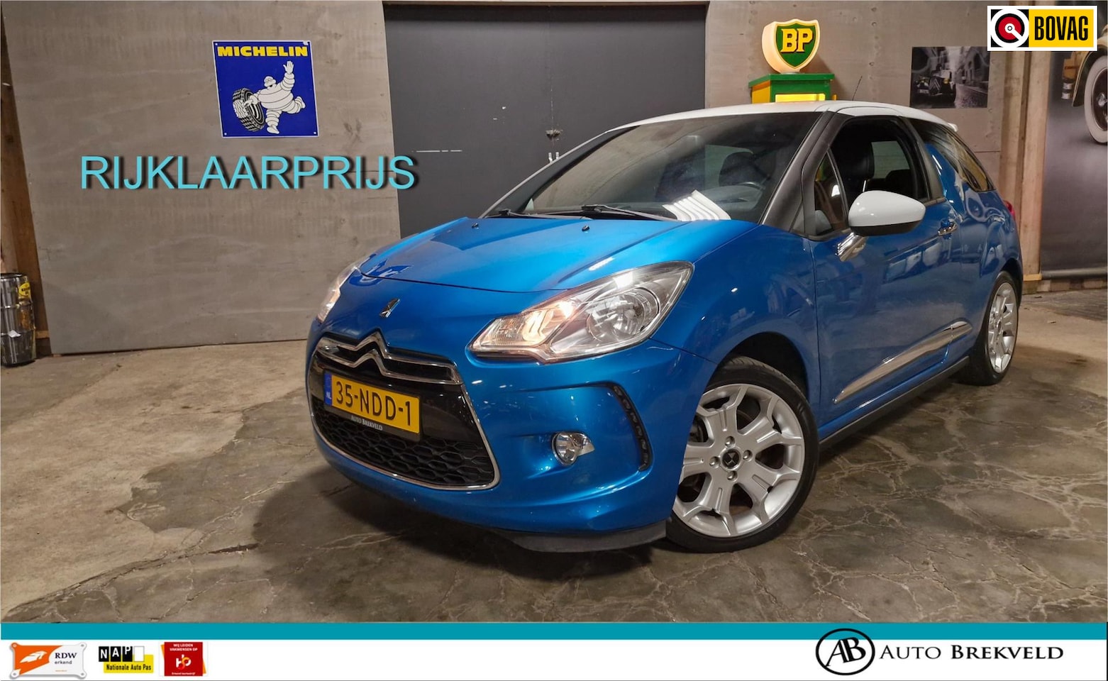 Citroën DS3 - 1.6 THP Sport Chic 156PK | Rijklaar | Cruise | Clima | Navi | PDC | LMV | Leder | NAP - AutoWereld.nl