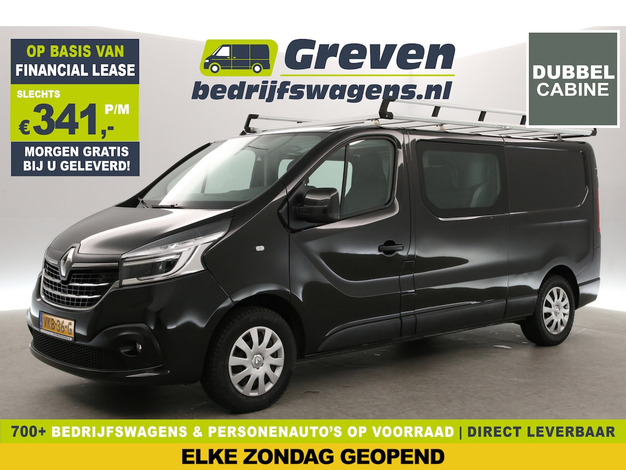 Renault Trafic - 2.0 dCi T29 L2H1 | DC | Airco | Cruise | Trekh. | Navi | Imperiaal | Parkeersens. - AutoWereld.nl