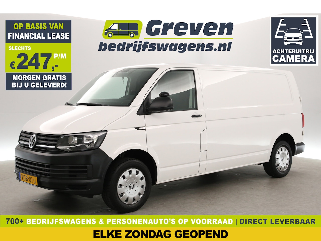 Volkswagen Transporter - 2.0 TDI 140PK L2H1 | Airco | Cruise | Camera | Parkeersensoren - AutoWereld.nl