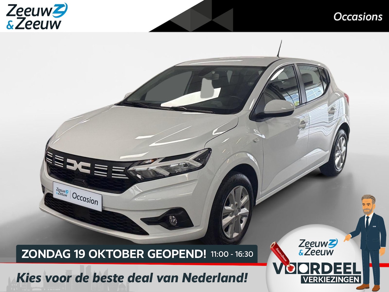 Dacia Sandero - 1.0 TCe 90 Expression NAVI AIRCO CRUISE CONTROLE APPLE CARPLAY ANDROID AUTO5 DEURS ZEER MO - AutoWereld.nl