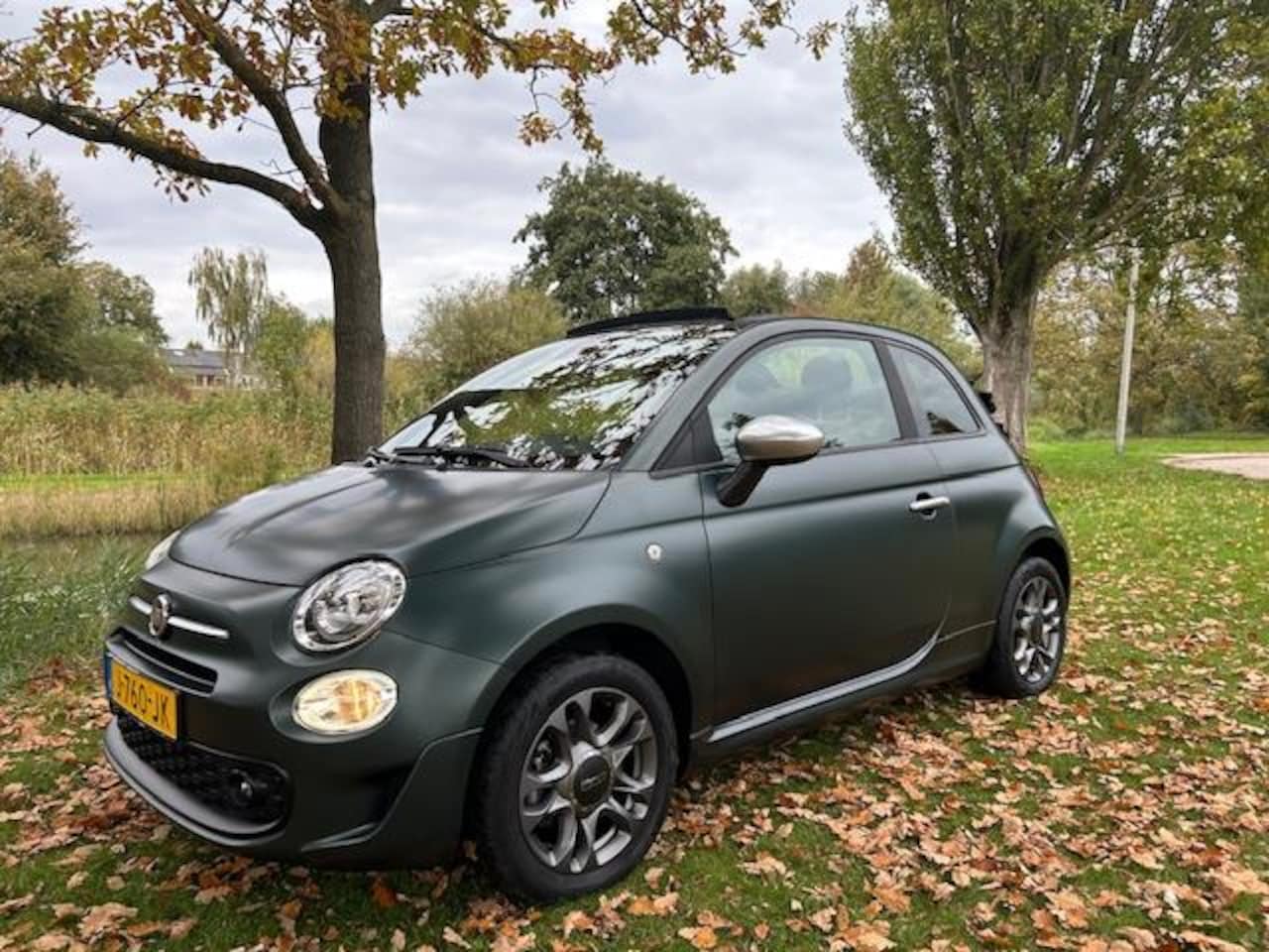 Fiat 500 C - 1.0 Hybrid Rockstar verde portofino groen - AutoWereld.nl