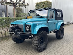Land Rover Defender 90 - soft top custom 2.4 TD 4 zits Miami Blue