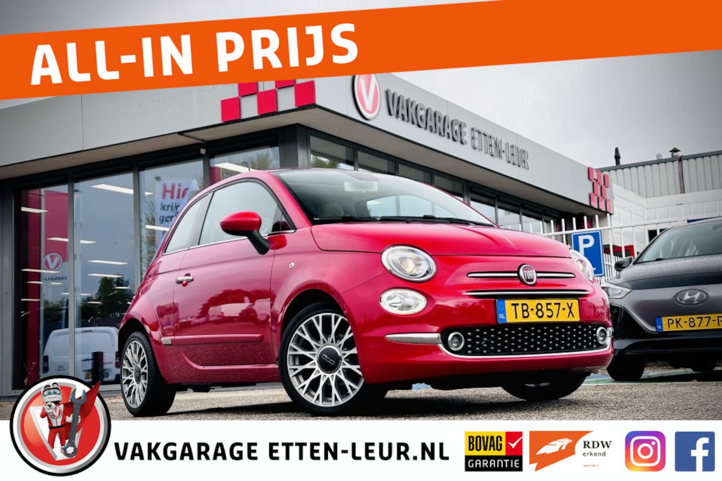 Fiat 500 - 0.9 Turbo Collezione | SCHUIFDAK | PARKEERSENSOREN - AutoWereld.nl