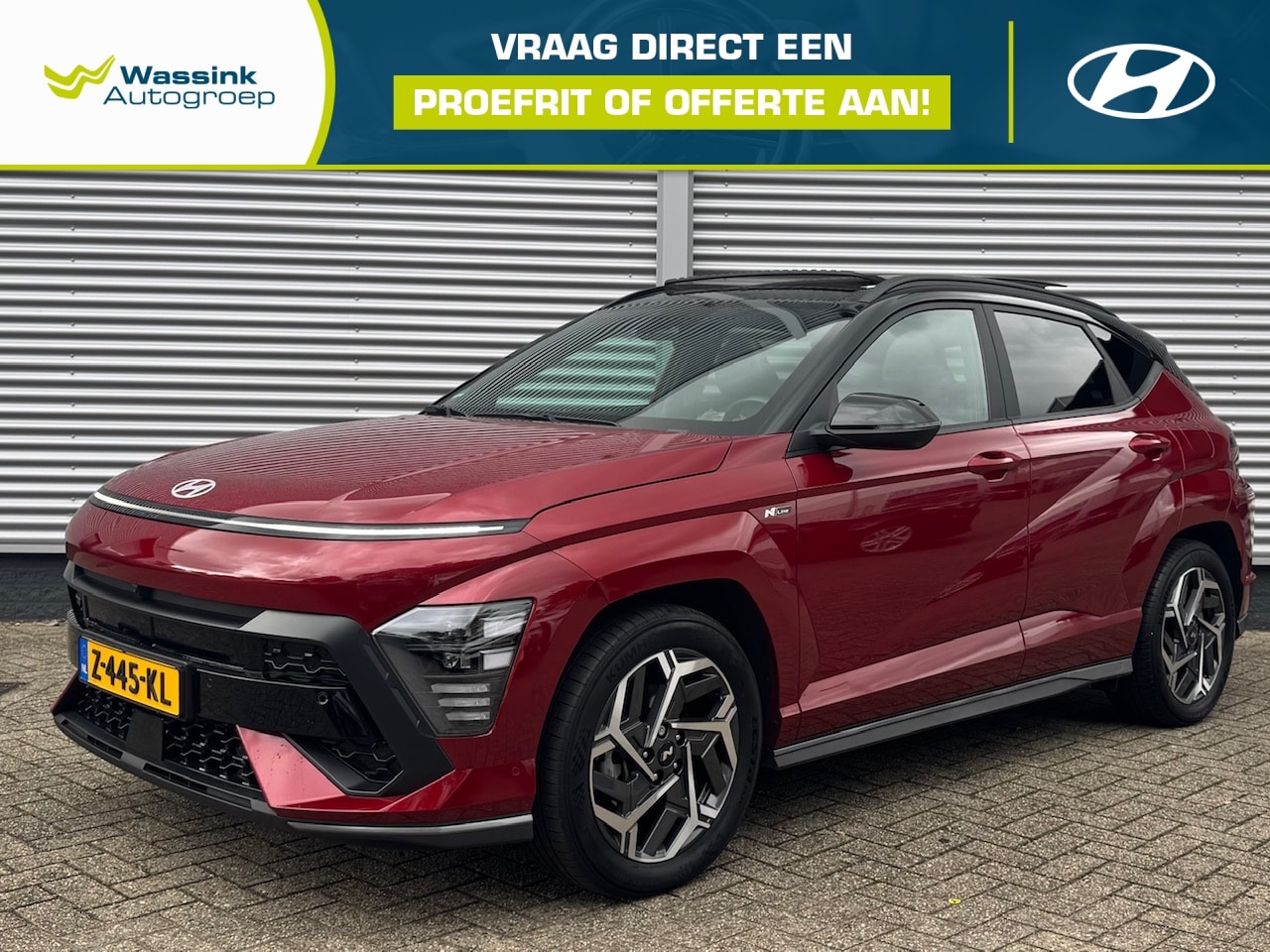 Hyundai Kona - 1.6 GDI HEV 141pk DCT N Line Sky | Schuif/Kanteldak | Stoelkoeling | Stoel/Stuurwielverwar - AutoWereld.nl