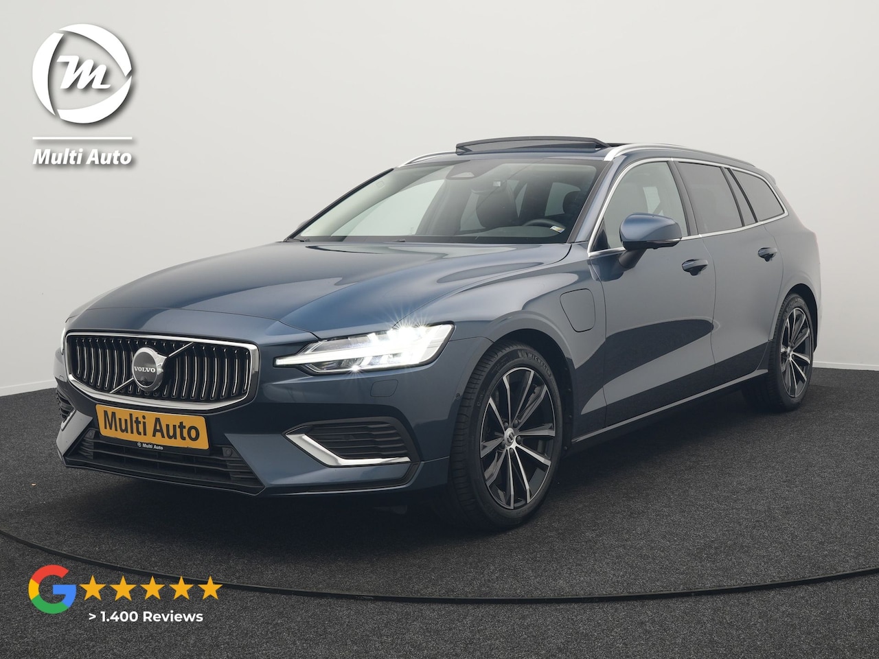 Volvo V60 - T6 AWD Plus Bright Plug In Hybrid 350pk Dealer O.H PHEV | Trekhaak Af Fabriek | Panodak | - AutoWereld.nl