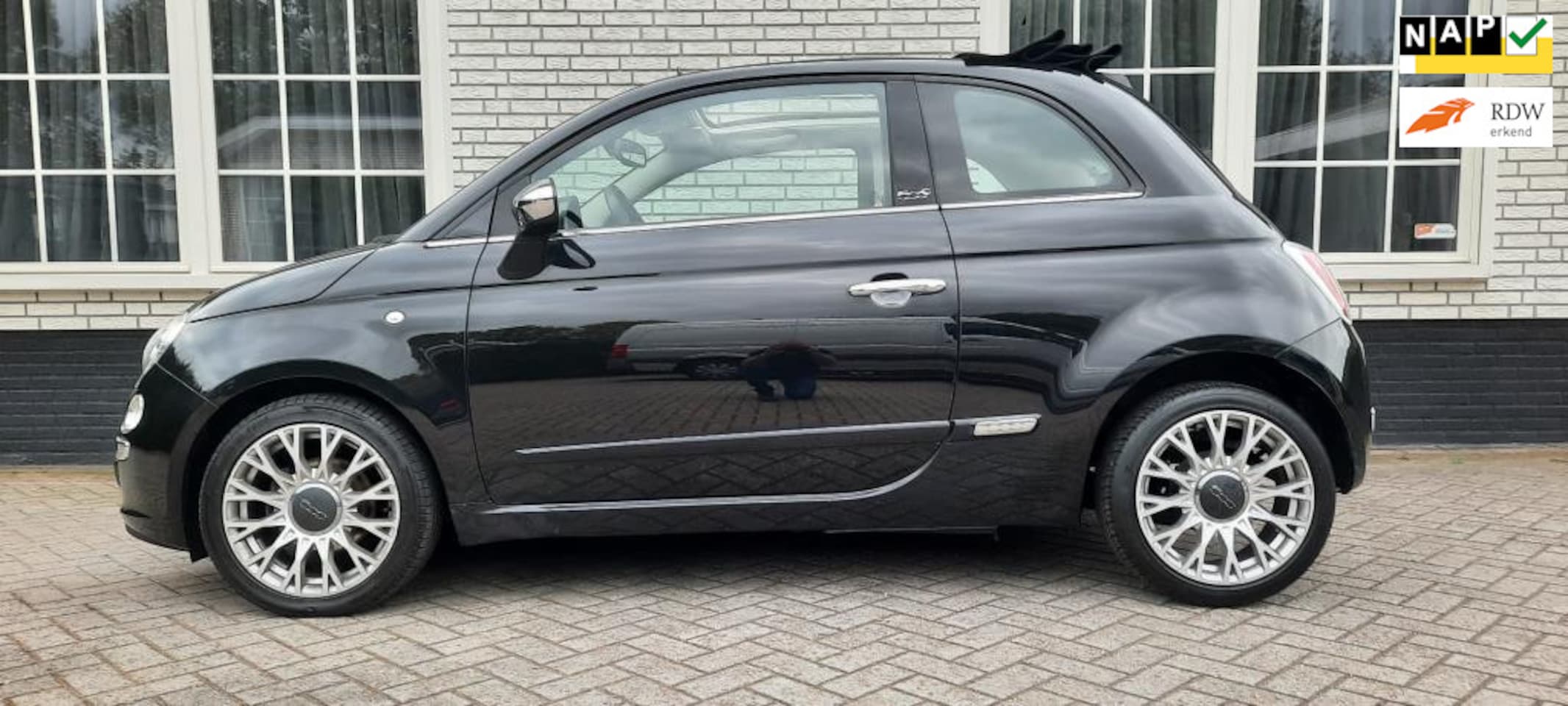 Fiat 500 C - 0.9 TwinAir Lounge NED GELEVERD CABRIO XENON 2014 NAP LEDER - AutoWereld.nl
