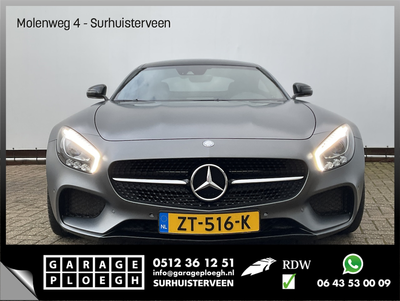 Mercedes-Benz AMG GT - 4.0 S TURBO 510pk Frozen-Grey Pano. Keramic Burmester - AutoWereld.nl