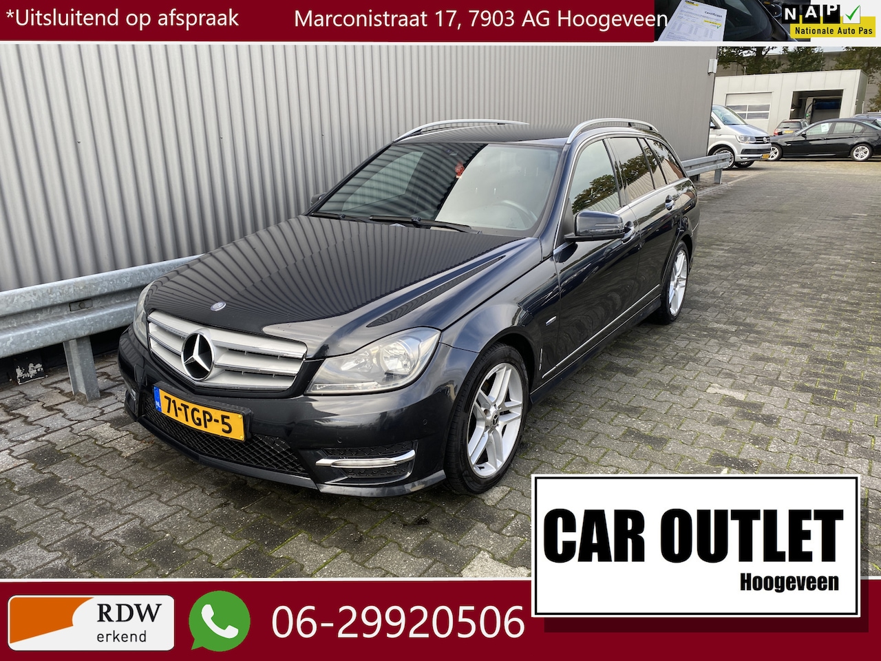 Mercedes-Benz C-klasse Estate - 180 Business Class Avantgarde AUTOMAAT, Half Leer, Clima, Navi, CC, PDC v/a, Sport-pakket - AutoWereld.nl