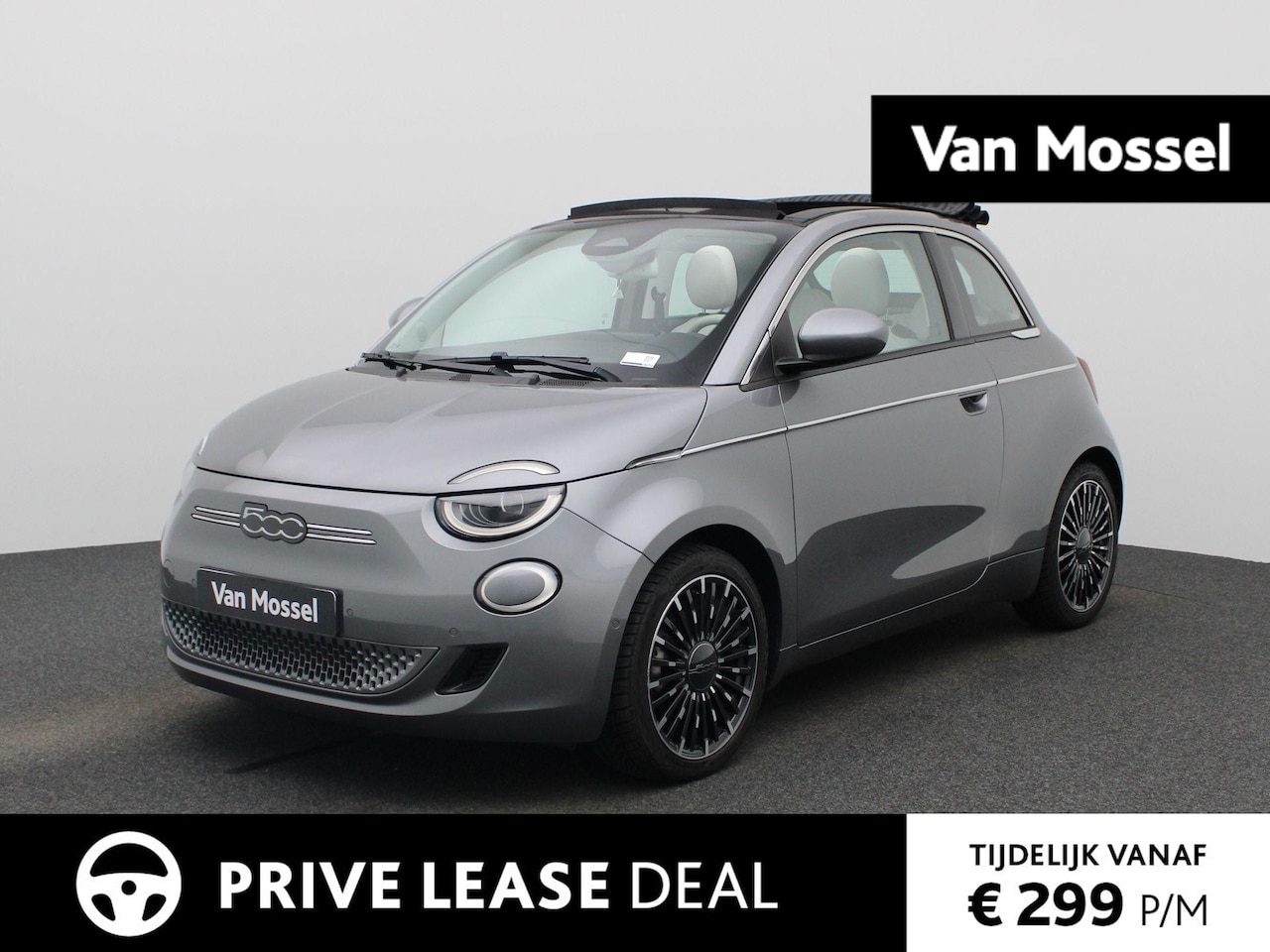 Fiat 500 C - 500e La Prima 42 kWh AUTOMAAT | LEDER | ADAPTIEVE CRUISE | CAMERA | NAVIGATIE | WINTERPAKK - AutoWereld.nl