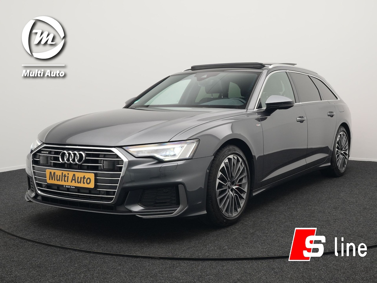 Audi A6 Avant - 55 TFSI e Quattro S Line Plug In Hybrid 367pk PHEV | Panodak | Adaptive Cruise | Virtual | - AutoWereld.nl