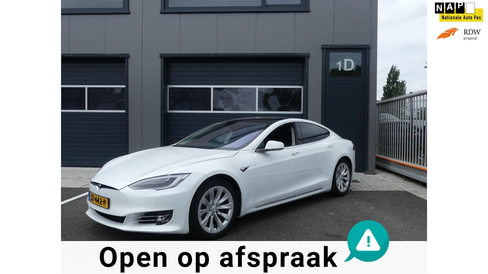 Tesla Model S - 75D AWD Autopilot Navigatie Panoramdak Leder Xenon+LED Rijklaarprijs - AutoWereld.nl