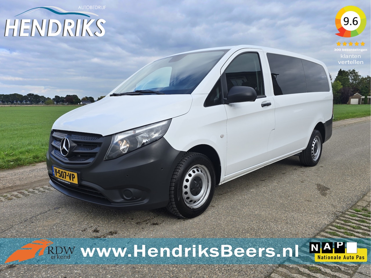 Mercedes-Benz Vito - 111 CDI L2 H1 - 110 Pk - Euro 6 - Airco - Cruise Control - Parkeersensoren V+A - AutoWereld.nl