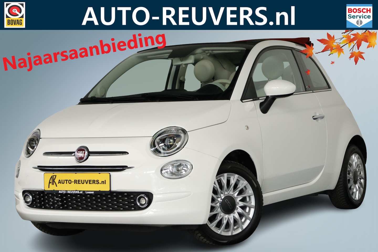 Fiat 500 C - 0.9 TwinAir Turbo Lounge / Navi / CarPlay / DAB / Automatische airco - AutoWereld.nl