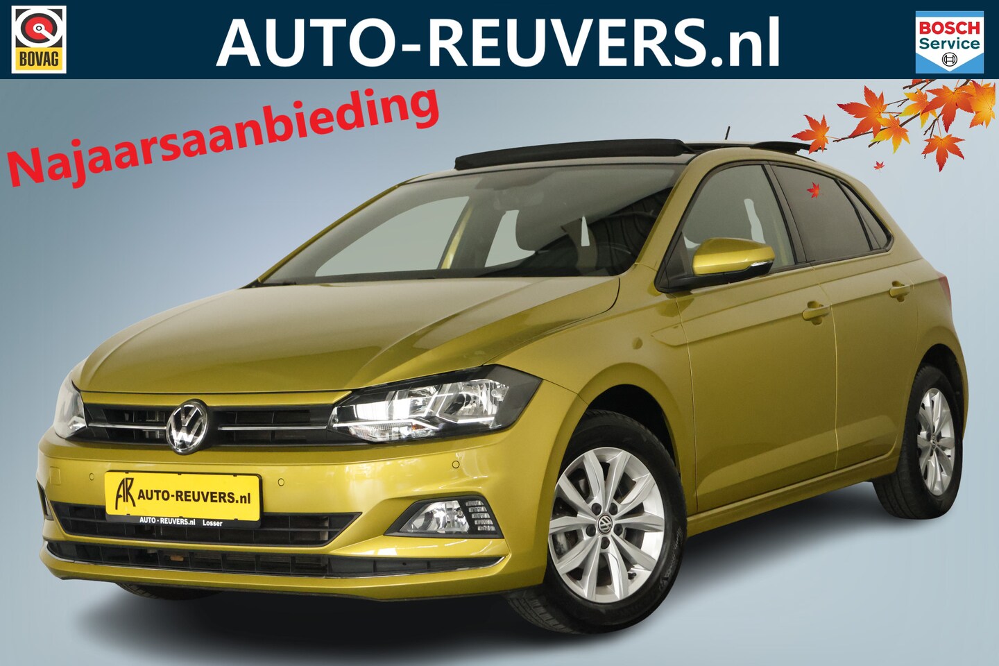 Volkswagen Polo - 1.0 TSI Highline Panorama / Opendak / CarPlay / ACC / Clima / Trekhaak - AutoWereld.nl