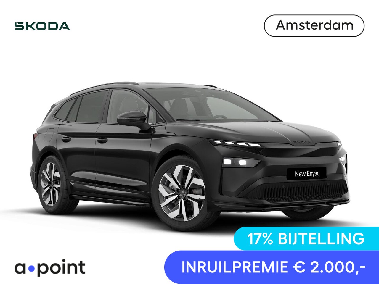 Skoda Enyaq iV - Sportline Elektromotor 210 kW / 286 PK SUV Elektri | Panoramadak - AutoWereld.nl