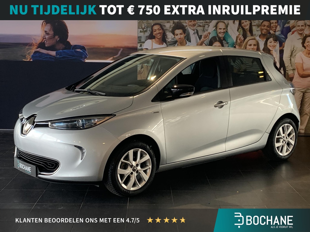 Renault Zoe - R110 Limited 41 kWh (ex Accu) | AFNEEMBARE TREKHAAK | PARKEERSENSOREN ACHTER | NAVIGATIE | - AutoWereld.nl