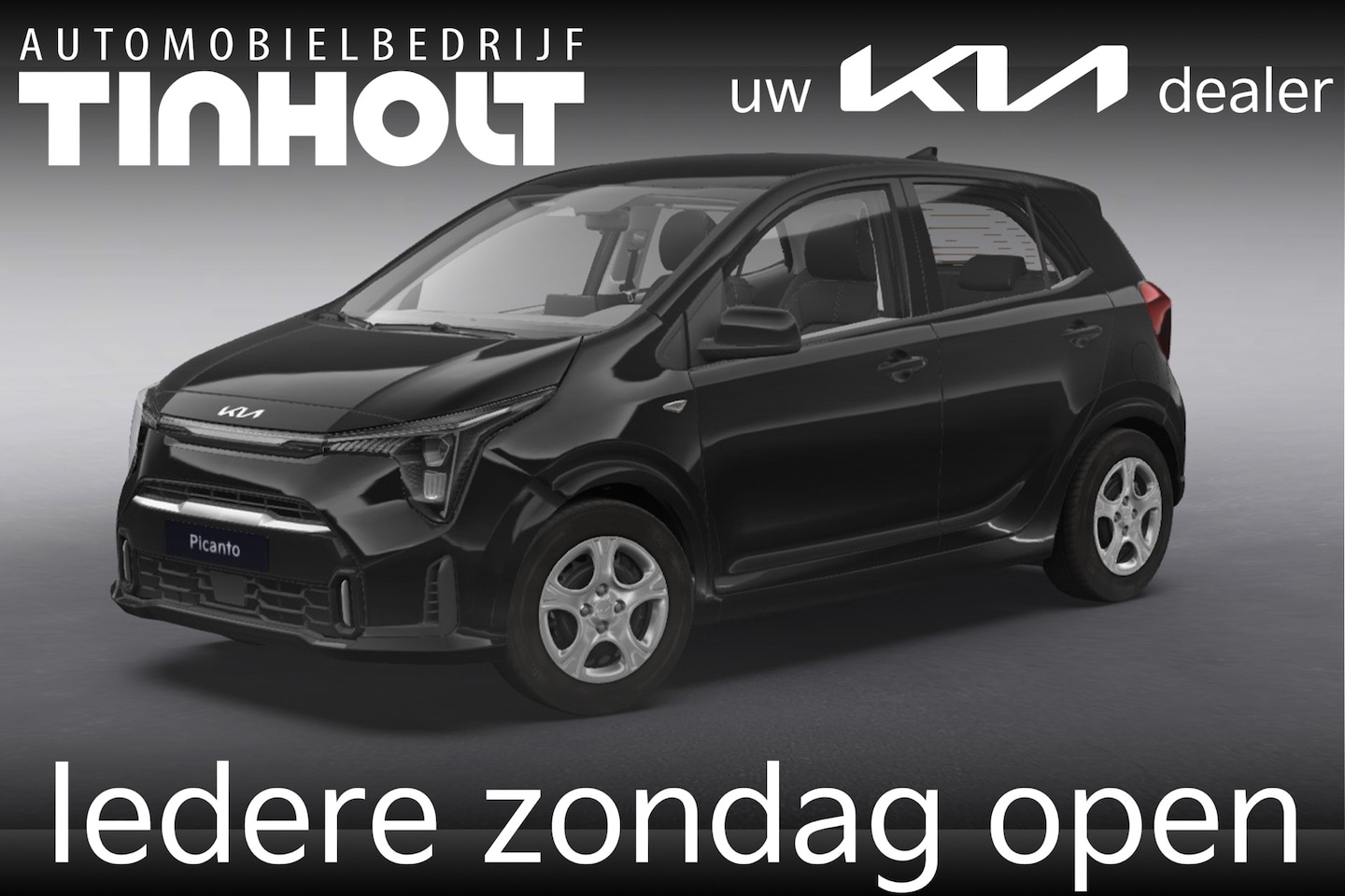 Kia Picanto - 1.0 GDi DynamicLine - Direct uit voorraad leverbaar - AURORA BLACK PEARL - AutoWereld.nl