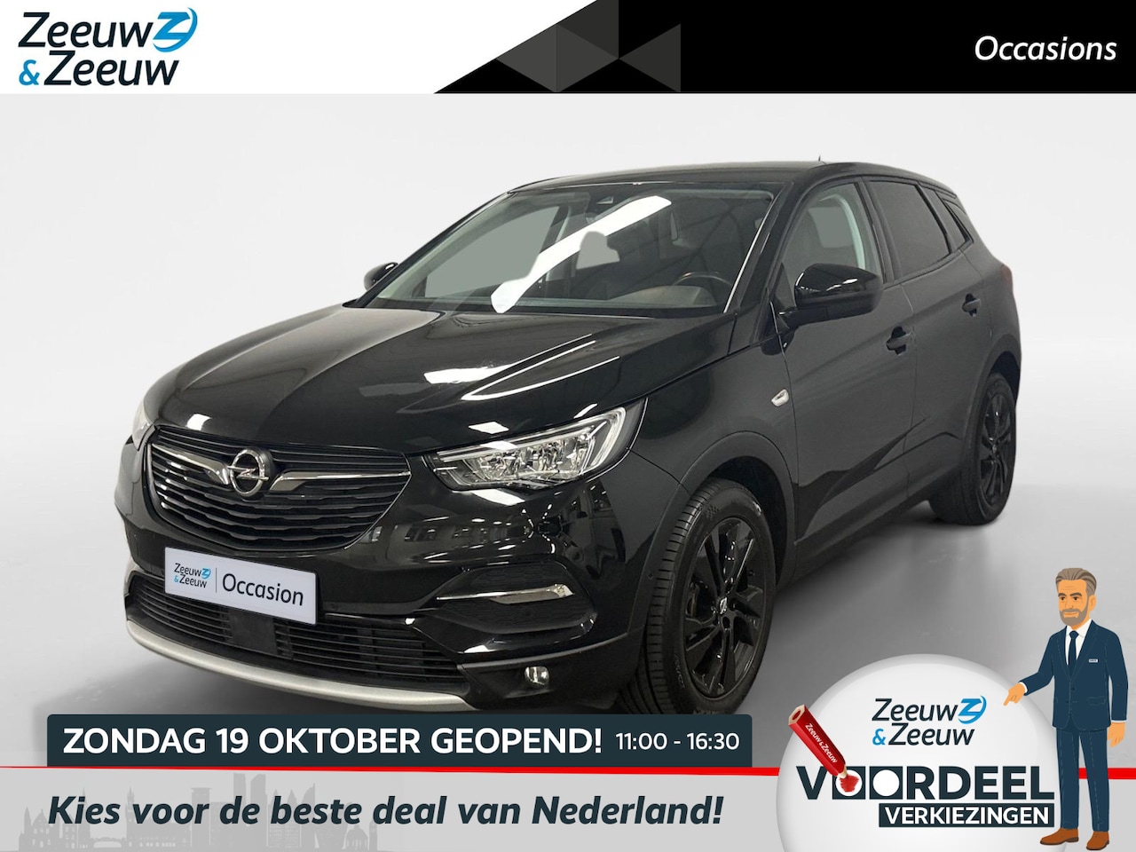 Opel Grandland X - 1.2 Turbo Ultimate AIRCO BLUETOOTH CRUISE CONTROL STOEL/STUUR VERWARMING ACHTERUIT RIJ CAM - AutoWereld.nl