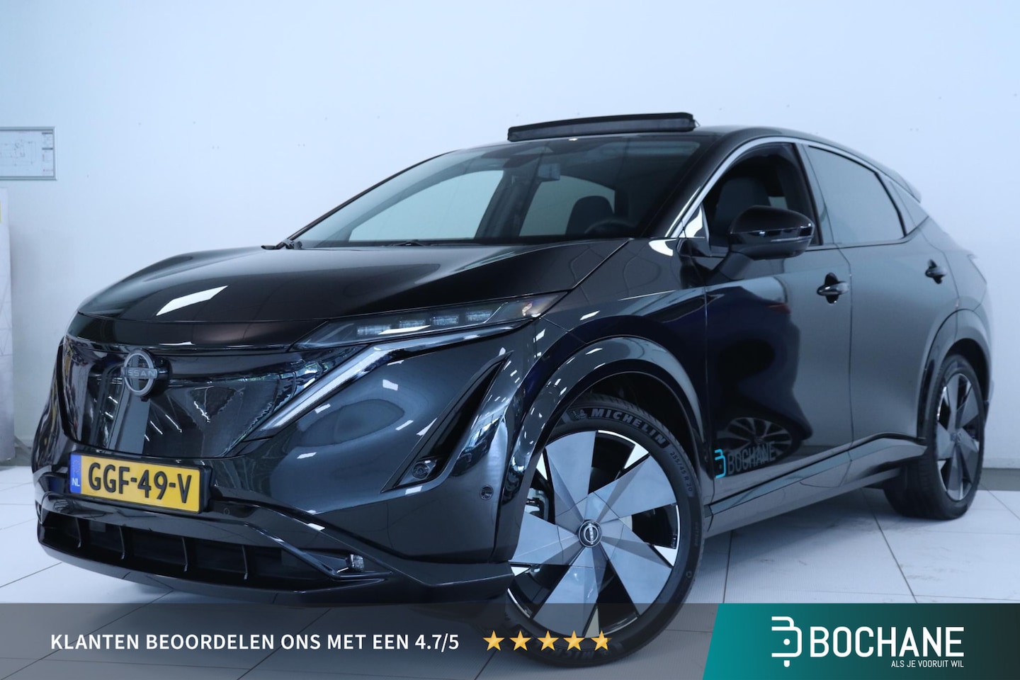 Nissan Ariya - Evolve 91 kWh AFN. TREKHAAK / 20 INCH VELGEN / NAPPA LEDER / PARELLAK - AutoWereld.nl