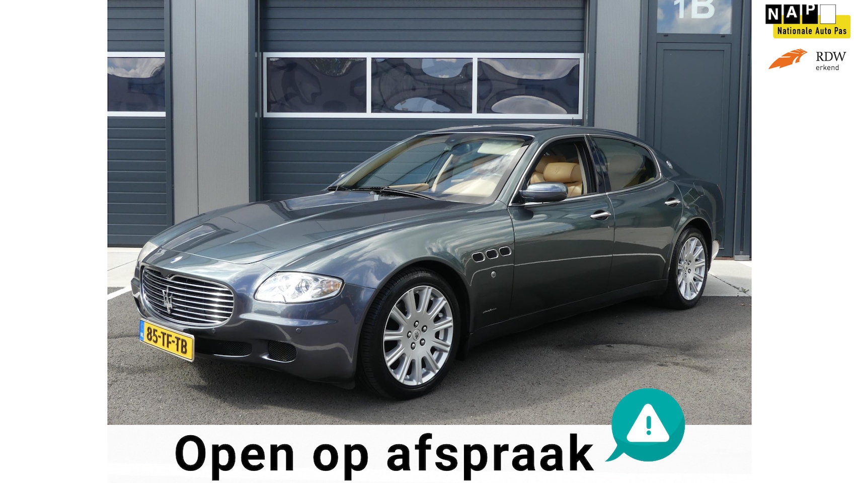 Maserati Quattroporte - 4.2 V8 401PK Duo Select YOUNGTIMER Navi Schuifdak Leder Bose Xenon Lage km stand 2 Sleutel - AutoWereld.nl