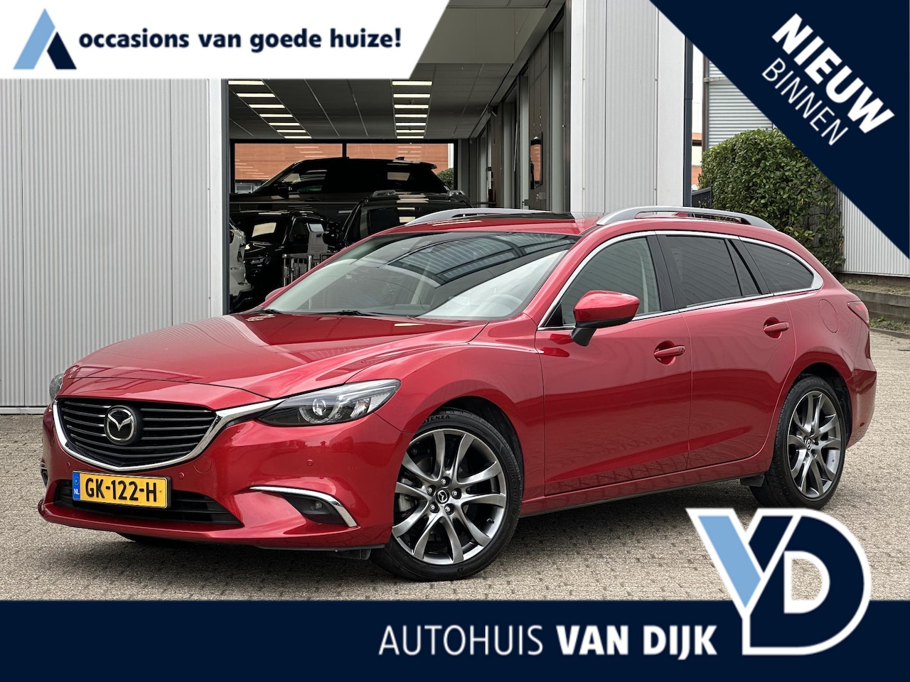 Mazda 6 Sportbreak - 2.5 SkyActiv-G 192 GT-M | Schuif-/kanteldak/BOSE/19-inch/Leder/Head-Up/Trekhaak/Camera - AutoWereld.nl