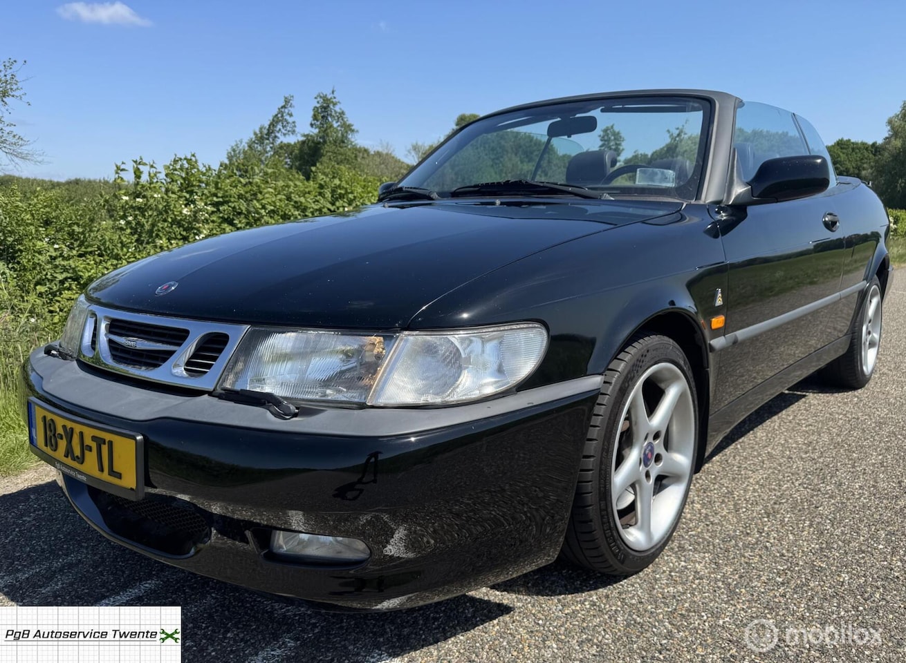 Saab 9-3 Cabrio - 2.3 Turbo 1999 Viggen 225pk zwart - AutoWereld.nl