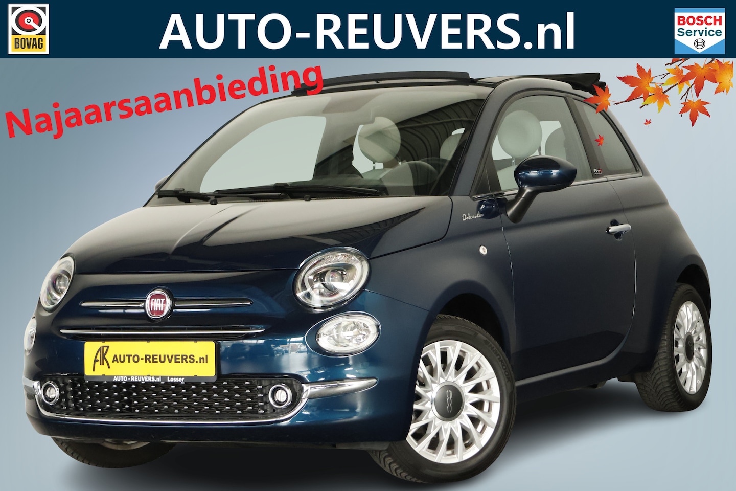 Fiat 500 C - 1.0 Hybrid Dolcevita Cabrio / Cruise / Navi / Carplay / Bluetooth - AutoWereld.nl