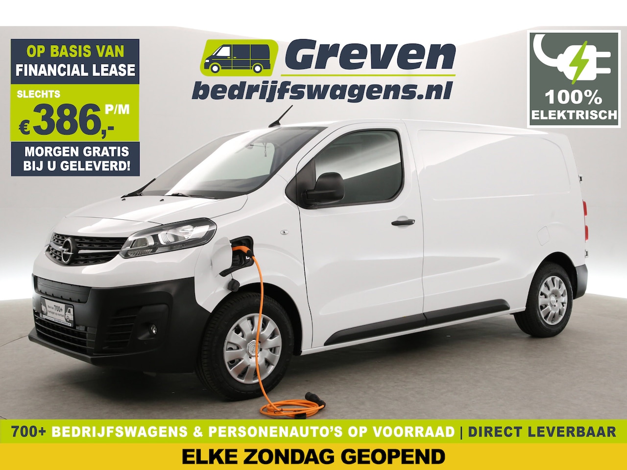 Opel Vivaro-e - Cargo-E L2H1 75 kWh | Elektrisch | Airco | Cruise | Carplay | 3-Zits | Parkeersens. - AutoWereld.nl
