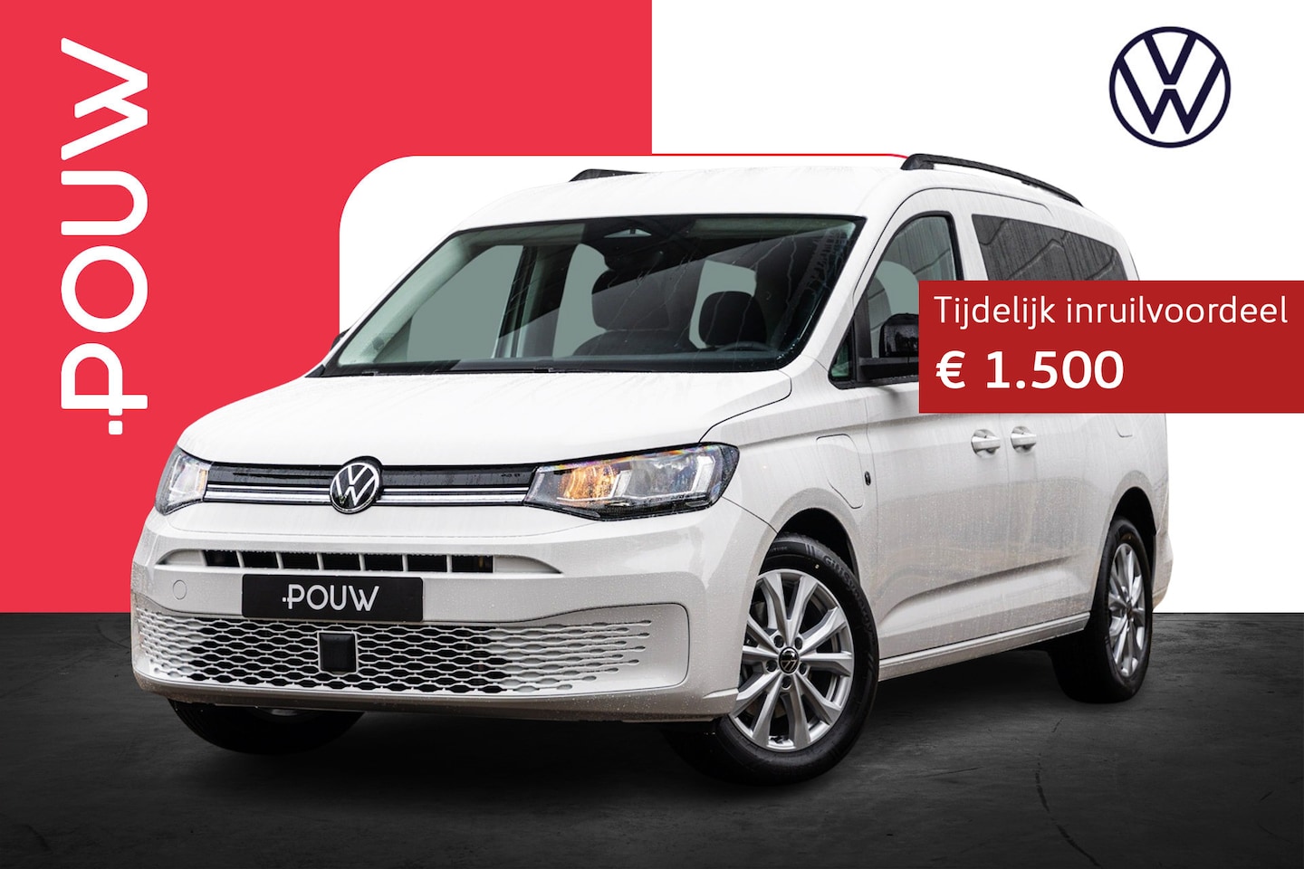 Volkswagen Caddy Maxi - 1.5 TSI 115pk Hybride Life | Trekhaak | Licht & Zicht Pakket - AutoWereld.nl
