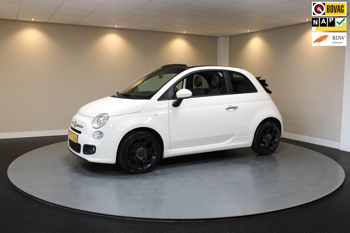 Fiat 500 C - 0.9 TwinAir 500S *Cabrio Sport* Alcantara|Top onderhouden! - AutoWereld.nl