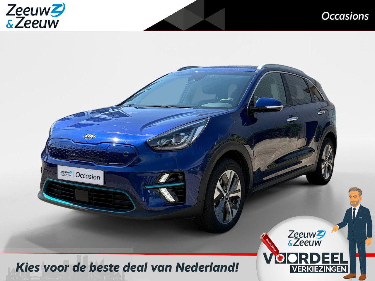 Kia e-Niro - DynamicPlusLine 64 kWh 1e Eigenaar | Kia dealer onderhouden | Navi | Metallic lak |  Fabri - AutoWereld.nl