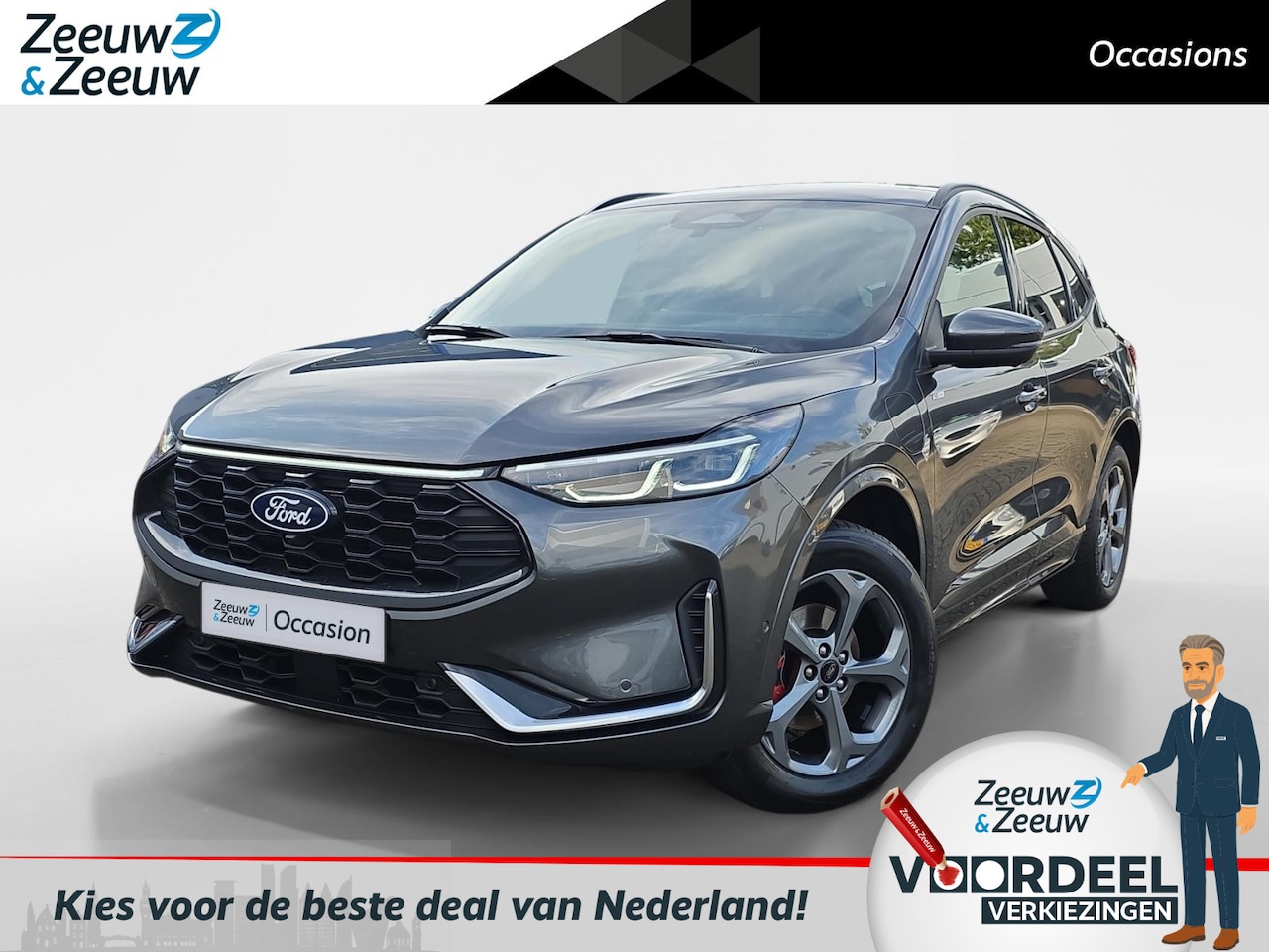 Ford Kuga - 2.5 PHEV ST-Line X | Direct leverbaar | Panoramadak | Elektr. Trekhaak | Technology Pack | - AutoWereld.nl