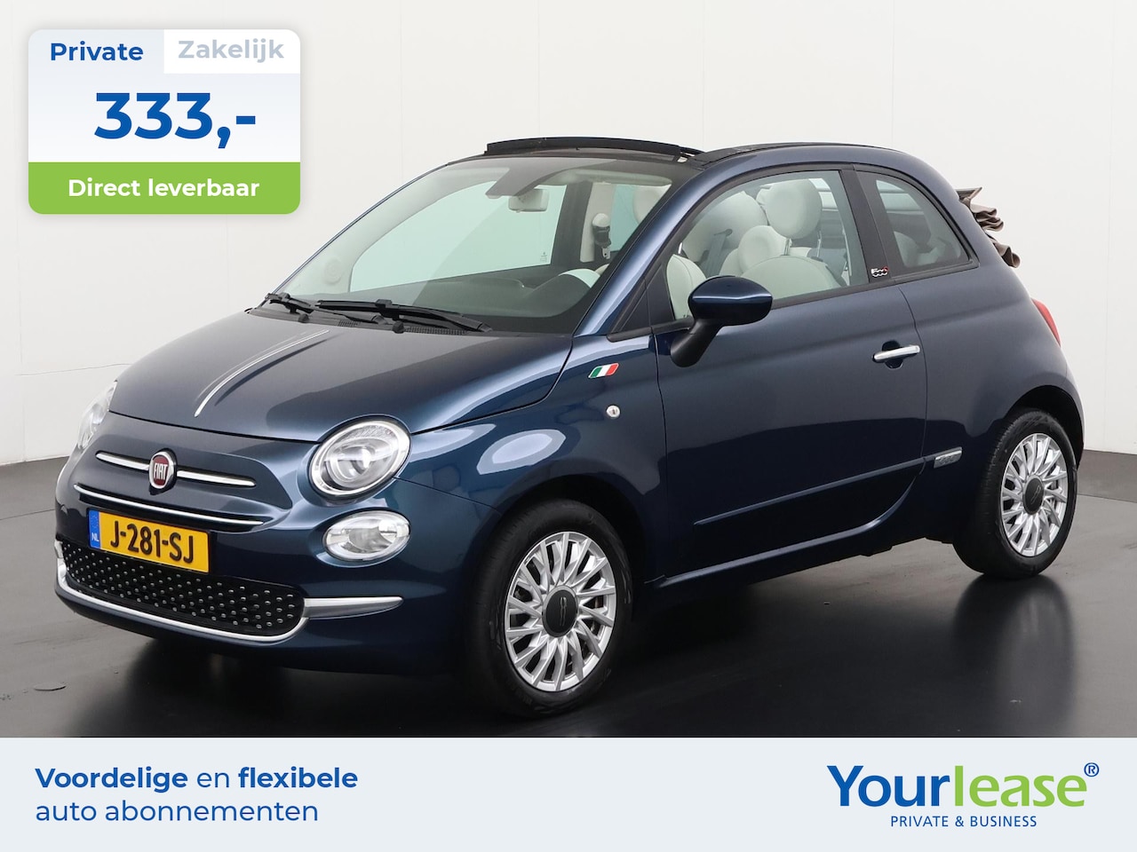Fiat 500 C - 1.0 Hybrid Lounge | All-in 333,- Private Lease | Direct uit voorraad - AutoWereld.nl