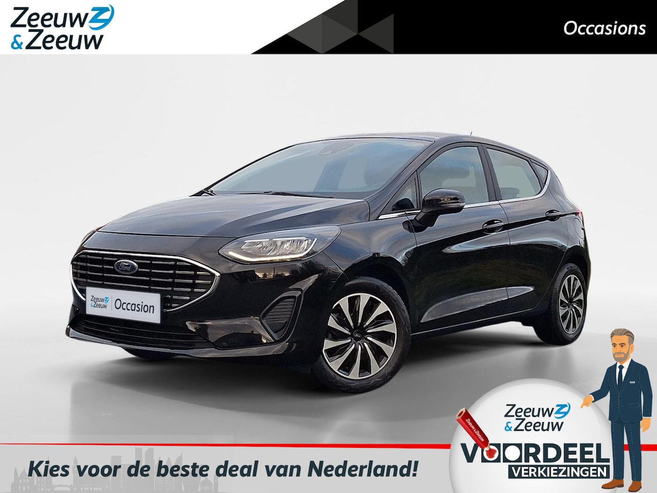 Ford Fiesta - 1.0 EcoBoost Hybrid Titanium 125PK | Navigatie | Climate Control | Cruise Control | Parkee - AutoWereld.nl