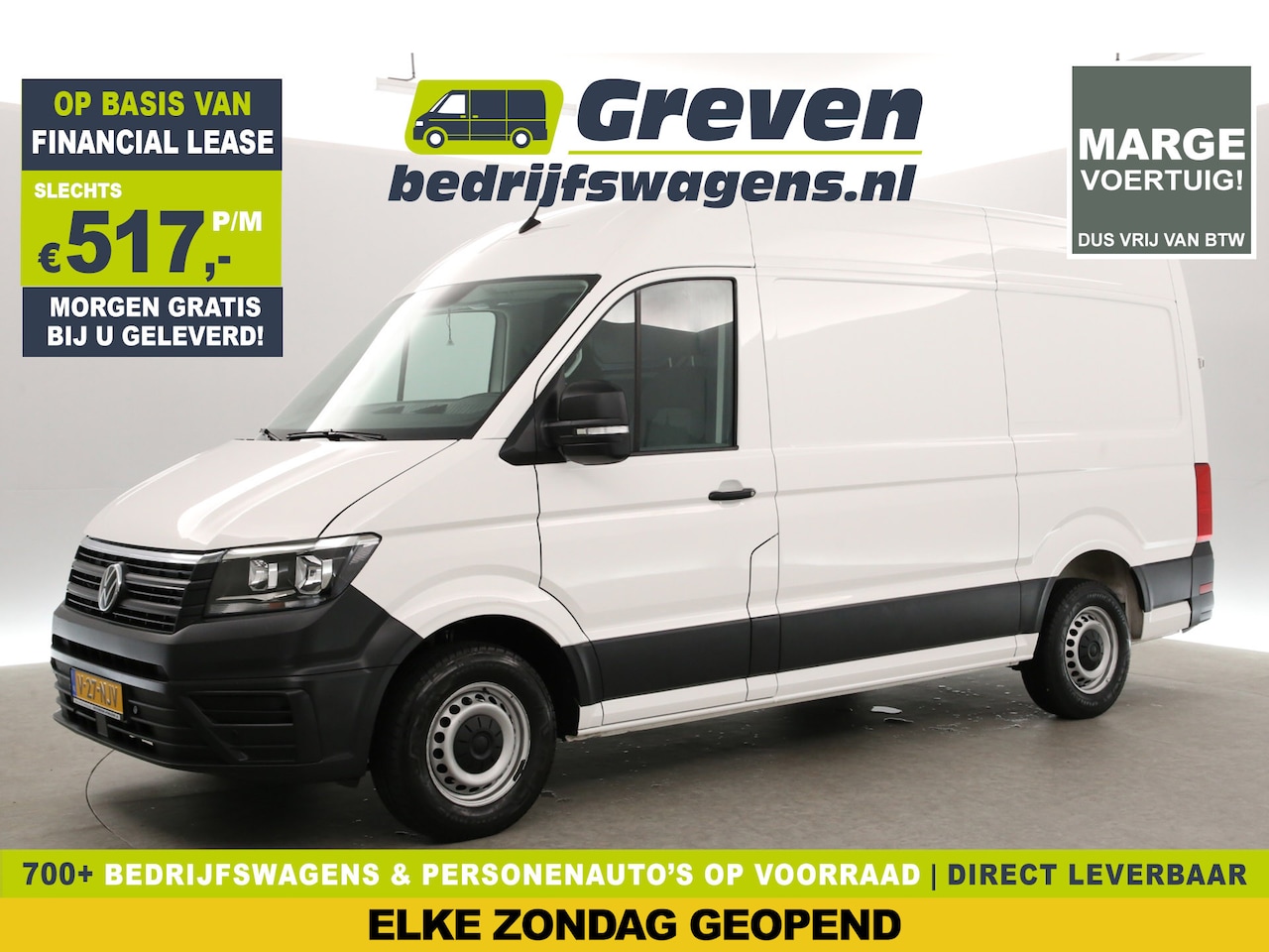 Volkswagen Crafter - 30 2.0 TDI L3H3 | 140PK | MARGE | 3000kg Trekgew. | Airco | Camera | Carplay | Cruise | 3- - AutoWereld.nl
