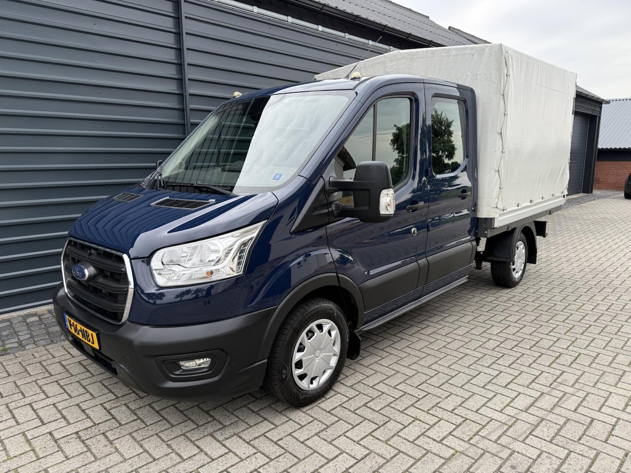 Ford Transit - 350 2.0 TDCI DC 7 Pers,Open Laadbak ook in wit RWD Airco! - AutoWereld.nl