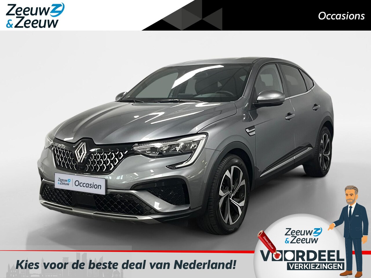 Renault Arkana - 1.6 E-Tech full hybrid 145 techno AUTOMAAT NAVI CRUISE CONTROLE AIRCO APPLE CARPLAY ANDROI - AutoWereld.nl