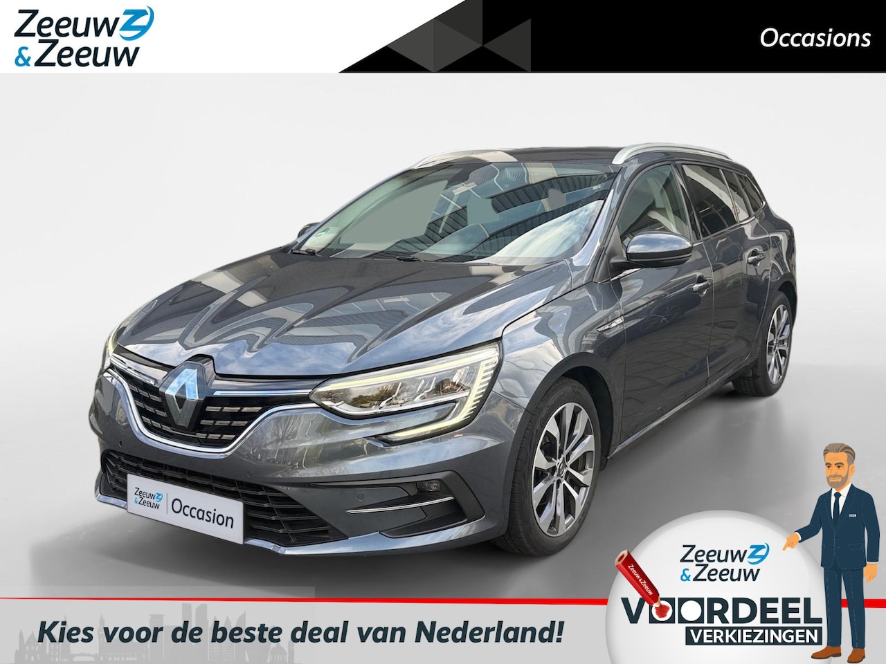 Renault Mégane Estate - 1.3 TCe 140 Techno AIRCO NAVIGATIE APPLE CARPLAY/ANDROID AUTO CRUISE CONTROL TREKHAAK ACHT - AutoWereld.nl