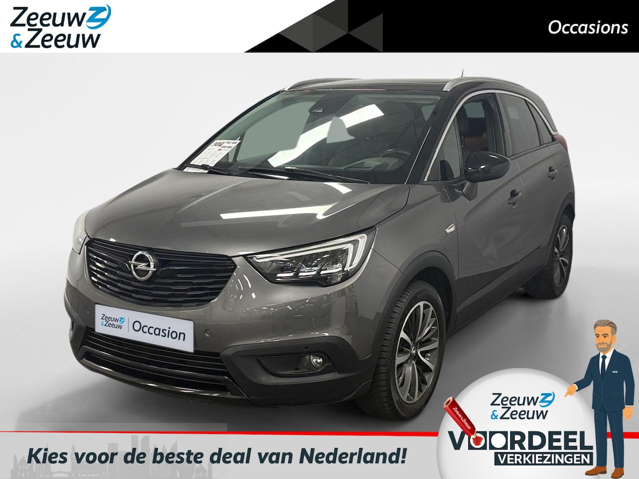 Opel Crossland X - 1.2 Turbo Ultimate AIRCO APPLE CARPLAY/ANDROID AUTO HEAD-UP DISPLAY VOORSTOELVERWARMING+ST - AutoWereld.nl