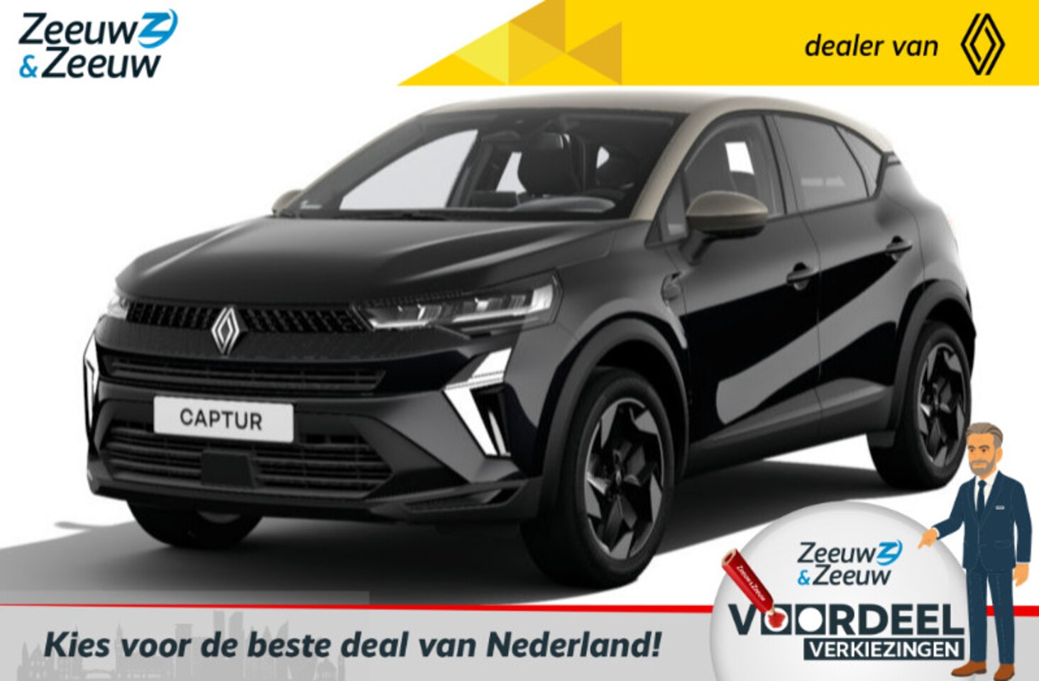 Renault Captur - 1.6 E-Tech full hybrid 160 techno | UIT VOORRAAD LEVERBAAR NU MET €3.000,- KORTING!!! - AutoWereld.nl