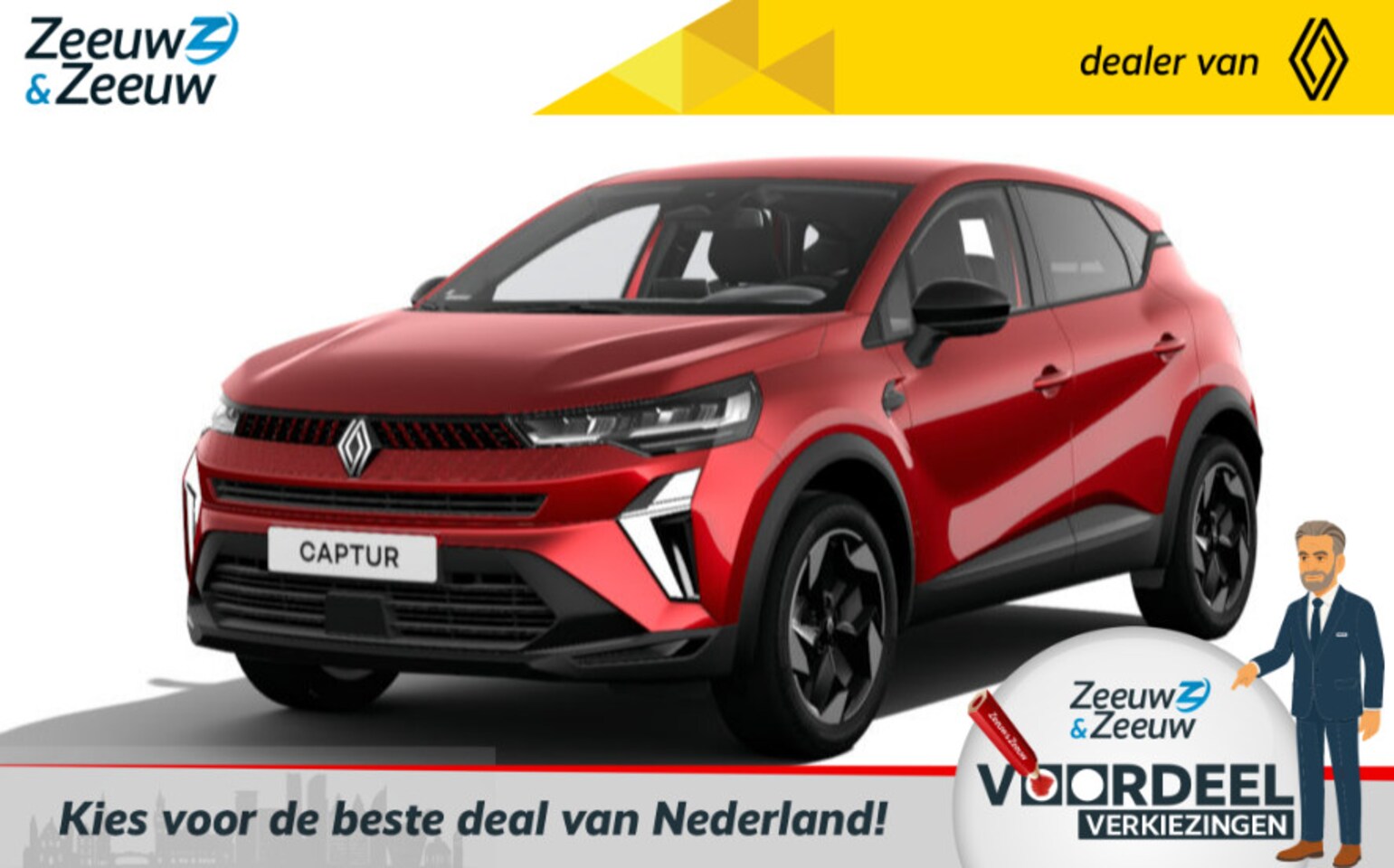 Renault Captur - 1.6 E-Tech full hybrid 160 techno | UIT VOORRAAD LEVERBAAR NU MET €3.000,- KORTING!!! - AutoWereld.nl